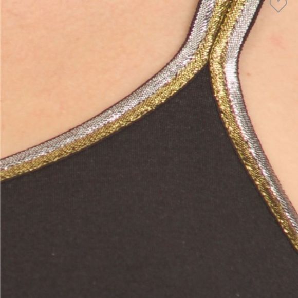 2 Pc Set Double Layer Bralette w/ Metallic Straps - Picture 5 of 10